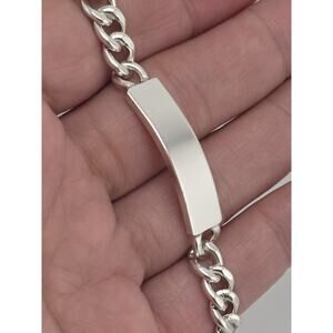DOSKOW STERLING SILVER 925 ID LINK BRACELET 8" INCHES (33.6 Grams)
